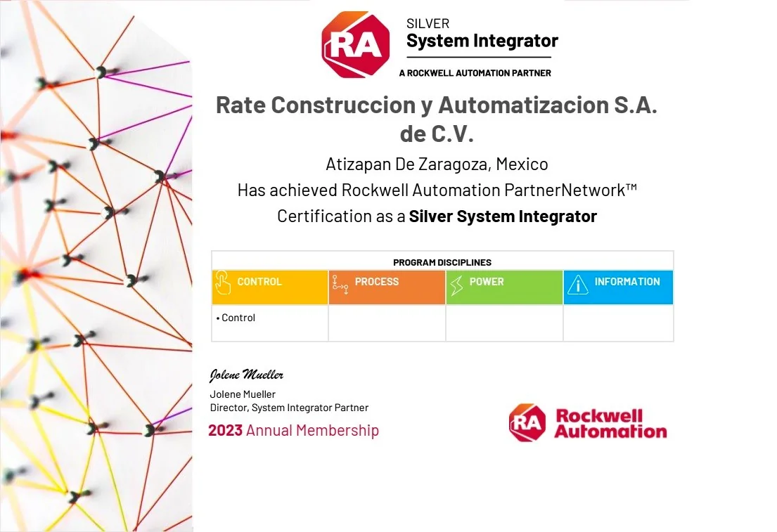 Sello Silver System Integrator de Rockwell Automation PartnerNetwork