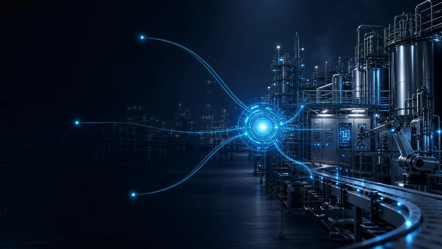 Planta industrial conectada mediante soluciones digitales de RATE